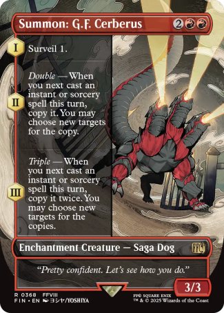 (368) Magic The Gathering Magic: The Gathering - FINAL FANTASY: Extras Single: Summon: G.F. Cerberus Holo Rare
