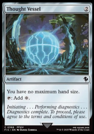 (368) Magic The Gathering Commander: Magic: The Gathering - FINAL FANTASY: Collector's Edition Single: Thought Vessel Holo Common