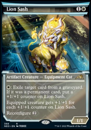 (368) Magic The Gathering Kamigawa: Neon Dynasty: Extras Single: Lion Sash (V.1) Holo Rare