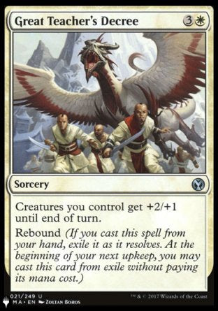 (021) Magic The Gathering The List Single: Great Teacher's Decree Uncommon