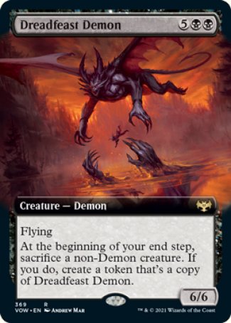 (369) Magic The Gathering Innistrad: Crimson Vow: Extras Single: Dreadfeast Demon Rare