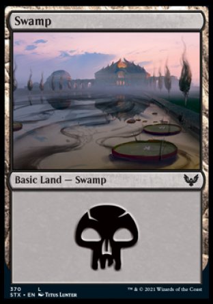 (370) Magic The Gathering Strixhaven: School of Mages: Extras Single: Swamp (V.1) Holo Land