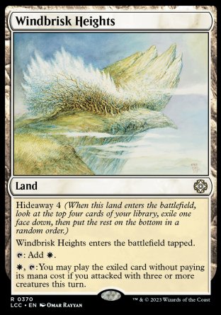 (370) Magic The Gathering Commander: The Lost Caverns of Ixalan Single: Windbrisk Heights Rare
