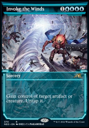 (370) Magic The Gathering Kamigawa: Neon Dynasty: Extras Single: Invoke the Winds (V.1) Rare