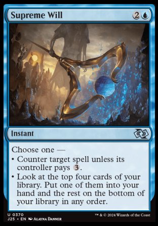 (370) Magic The Gathering Foundations Jumpstart Single: Supreme Will Uncommon
