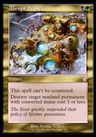 (370) Magic The Gathering Time Spiral Remastered: Extras Single: Abrupt Decay Holo Time Shifted
