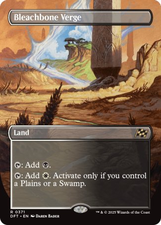 (371) Magic The Gathering Aetherdrift: Extras Single: Bleachbone Verge Holo Rare