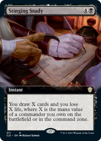 (371) Magic The Gathering Commander: Strixhaven: Extras Single: Stinging Study Rare