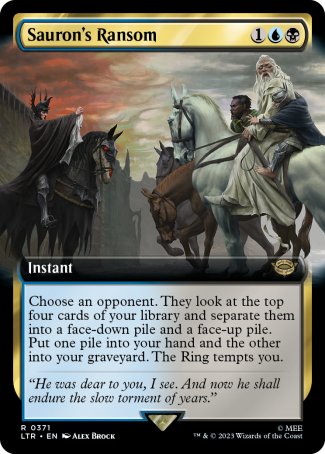 (371) Magic The Gathering The Lord of the Rings: Tales of Middle-earth: Extras Single: Sauron's Ransom Holo Rare