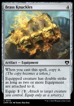 (372) Magic The Gathering Commander Masters Single: Brass Knuckles Holo Common