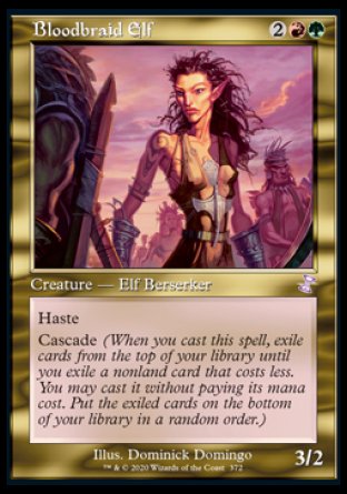 (372) Magic The Gathering Time Spiral Remastered: Extras Single: Bloodbraid Elf Holo Time Shifted