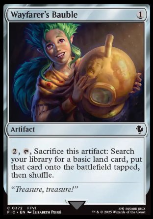 (372) Magic The Gathering Commander: Magic: The Gathering - FINAL FANTASY: Collector's Edition Single: Wayfarer's Bauble Holo Common