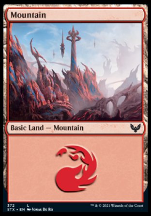 (372) Magic The Gathering Strixhaven: School of Mages: Extras Single: Mountain (V.1) Land