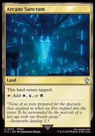 (373) Magic The Gathering Commander: Magic: The Gathering - FINAL FANTASY: Collector's Edition Single: Arcane Sanctum Holo Uncommon