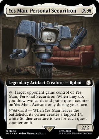 (373) Magic The Gathering Universes Beyond: Fallout: Extras Single: Yes Man, Personal Securitron (V.1) Holo Rare
