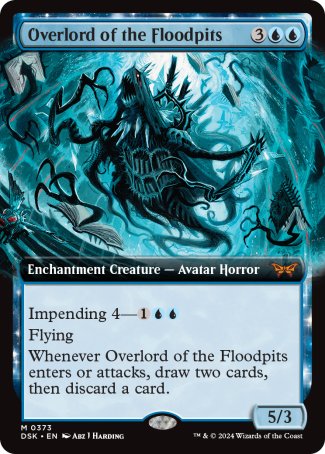 (373) Magic The Gathering Duskmourn: House of Horror: Extras Single: Overlord of the Floodpits (V.1) Mythic
