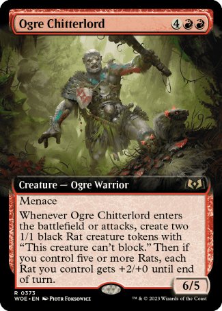 (373) Magic The Gathering Wilds of Eldraine: Extras Single: Ogre Chitterlord (V.2) Rare
