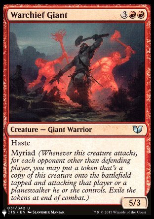 (031) Magic The Gathering The List Single: Warchief Giant Uncommon