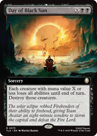 (373) Magic The Gathering Magic: The Gathering | Avatar: The Last Airbender: Extras Single: Day of Black Sun Rare