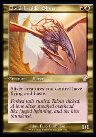 (373) Magic The Gathering Time Spiral Remastered: Extras Single: Cloudshredder Sliver Holo Time Shifted