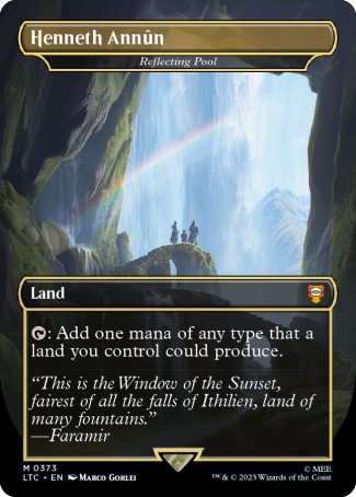 (373) Magic The Gathering Commander: The Lord of the Rings: Tales of Middle-earth: Extras Single: Reflecting Pool (V.1) Holo Mythic