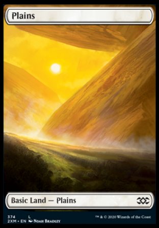 (374) Magic The Gathering Double Masters: Extras Single: Plains (V.2) Holo Land