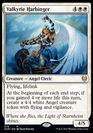 (374) Magic The Gathering Kaldheim: Extras Single: Valkyrie Harbinger Holo Rare