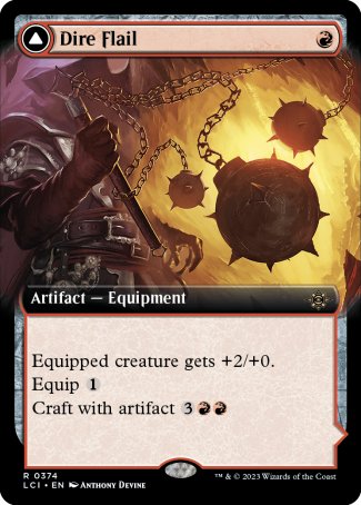 (374) Magic The Gathering The Lost Caverns of Ixalan: Extras Single: Dire Flail // Dire Blunderbuss Rare