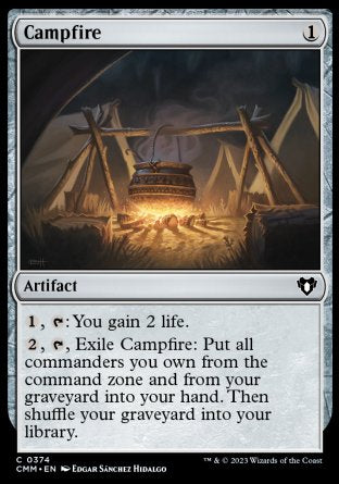 (374) Magic The Gathering Commander Masters Single: Campfire Holo Common