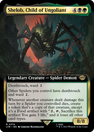 (374) Magic The Gathering The Lord of the Rings: Tales of Middle-earth: Extras Single: Shelob, Child of Ungoliant Holo Rare