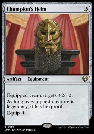 (375) Magic The Gathering Commander Masters Single: Champion's Helm Holo Rare