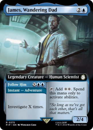 (375) Magic The Gathering Universes Beyond: Fallout: Extras Single: James, Wandering Dad // Follow Him (V.1) Holo Rare
