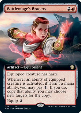 (375) Magic The Gathering Commander: Strixhaven: Extras Single: Battlemage's Bracers Rare