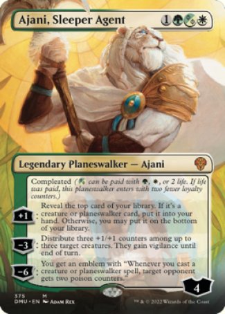 (375) Magic The Gathering Dominaria United: Extras Single: Ajani, Sleeper Agent (V.3) Holo Mythic