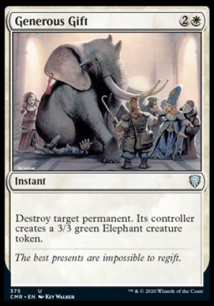 (375/361) Magic The Gathering Commander Legends: Extras Single: Generous Gift (V.1) Holo Uncommon