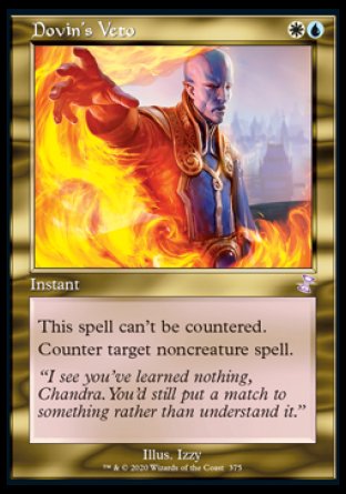 (375) Magic The Gathering Time Spiral Remastered: Extras Single: Dovin's Veto Holo Time Shifted