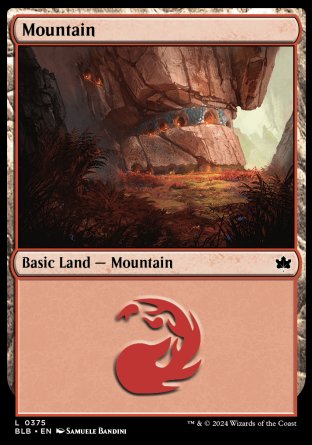(375) Magic The Gathering Bloomburrow: Extras Single: Mountain (V.1) Holo Land