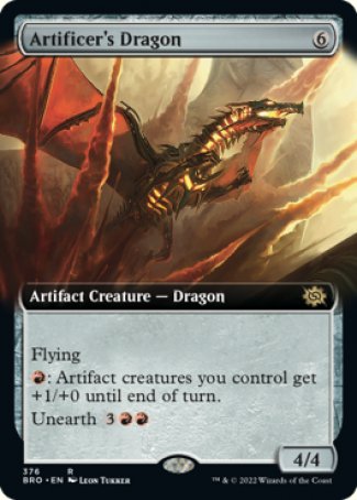 (376) Magic The Gathering The Brothers' War: Extras Single: Artificer's Dragon (V.2) Holo Rare