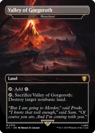(376) Magic The Gathering Commander: The Lord of the Rings: Tales of Middle-earth: Extras Single: Wasteland (V.1) Holo Mythic
