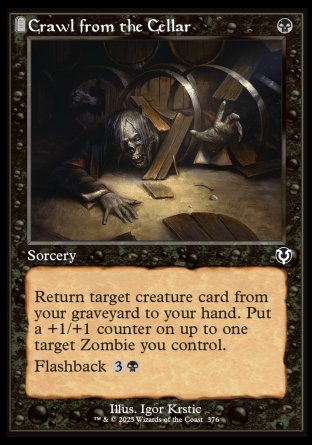 (376) Magic The Gathering Innistrad Remastered: Extras Single: Crawl from the Cellar Holo Common