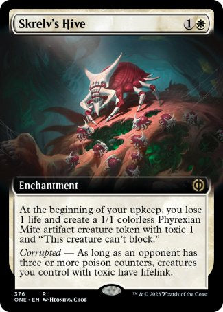 (376) Magic The Gathering Phyrexia: All Will Be One: Extras Single: Skrelv's Hive Holo Rare