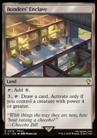 (376) Magic The Gathering Commander: Magic: The Gathering - FINAL FANTASY: Collector's Edition Single: Bonders' Enclave Holo Rare