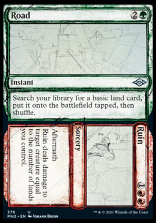 (376) Magic The Gathering Modern Horizons 2: Extras Single: Road // Ruin Holo Uncommon