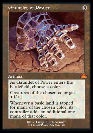 (378) Magic The Gathering Dominaria Remastered: Extras Single: Gauntlet of Power (V.1) Holo Mythic