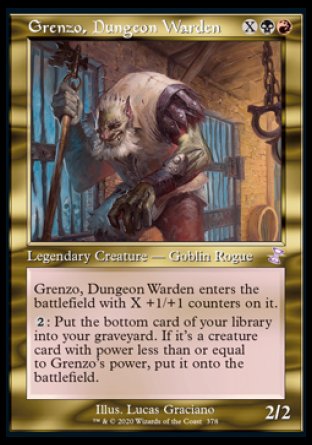 (378) Magic The Gathering Time Spiral Remastered: Extras Single: Grenzo, Dungeon Warden Holo Time Shifted