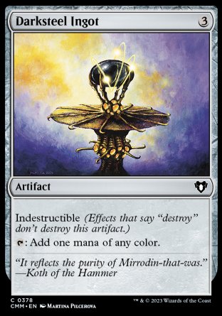 (378) Magic The Gathering Commander Masters Single: Darksteel Ingot Holo Common