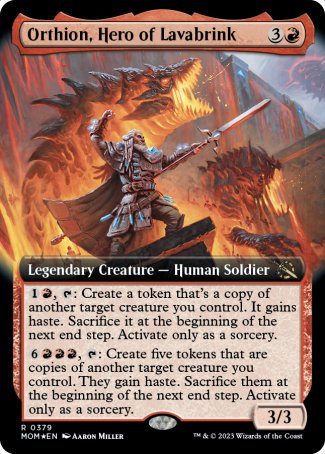 (379) Magic The Gathering March of the Machine: Extras Single: Orthion, Hero of Lavabrink (V.2) Rare