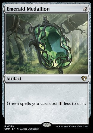 (379) Magic The Gathering Commander Masters Single: Emerald Medallion Holo Rare