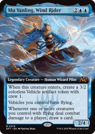 (379) Magic The Gathering Aetherdrift: Extras Single: Mu Yanling, Wind Rider (V.1) Holo Mythic