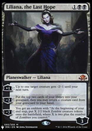 (093) Magic The Gathering The List Single: Liliana, the Last Hope Mythic